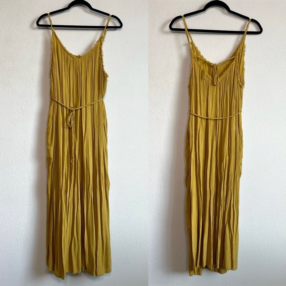 Urban Outfitters Kiari Wide Leg Jumpsuit in Saffron Size Small